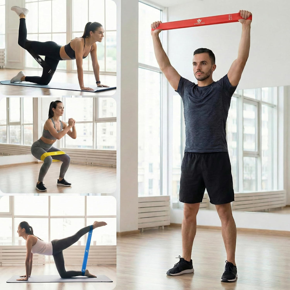 Resistance Bands 5Er Set – Fitnessbänder Aus Naturlatex Mit Beutel