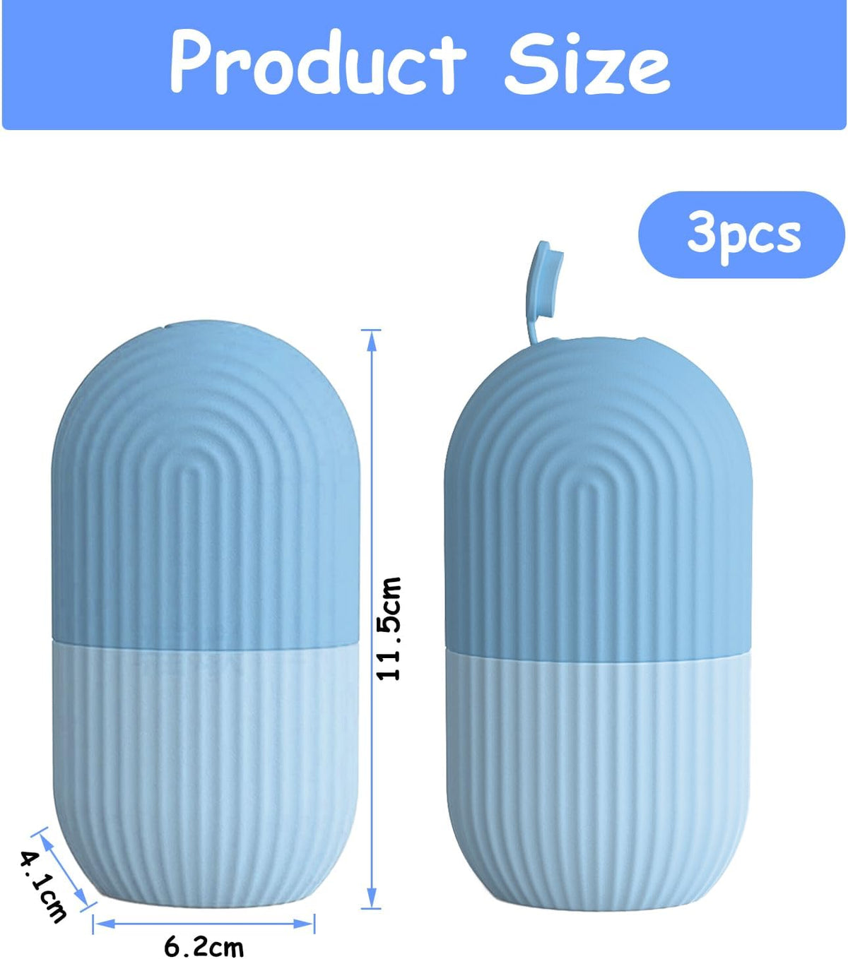 3Er-Pack Eisroller Gesicht,Face Ice Roller,Gesichtsmassage | Gesichtsentschwellung,Beauty Skincare Für Hautpflege,Kühlend Beruhigend,Essential Für Strahlende Haut
