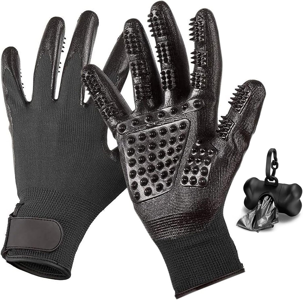 Handschuh Enthaarungshandschuhe Für Hunde Katzen, Haustierpflege Fellwechselpflege Putzhandschuhe Pet Bürste Grooming Gloves Pet Massagege, EIN Paar, Blau