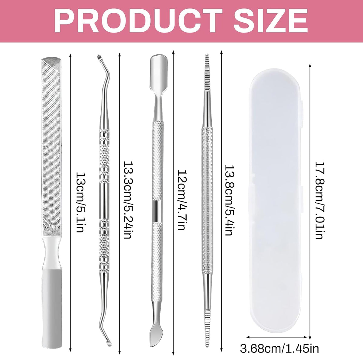 Ylinwtech 4 Stück Pediküre Werkzeuge,Metall Nagelfeilen,Nail File Set,Foot Care & Leisure Eignet Sich Zum Abschleifen Der Füße Und Zur Reinigung Von Dicker Fußhaut
