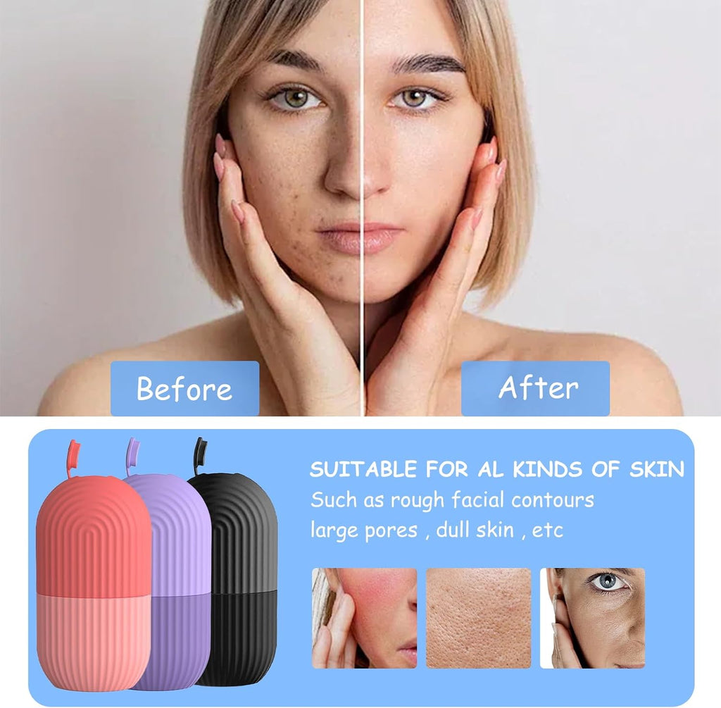 3Er-Pack Eisroller Gesicht,Face Ice Roller,Gesichtsmassage | Gesichtsentschwellung,Beauty Skincare Für Hautpflege,Kühlend Beruhigend,Essential Für Strahlende Haut