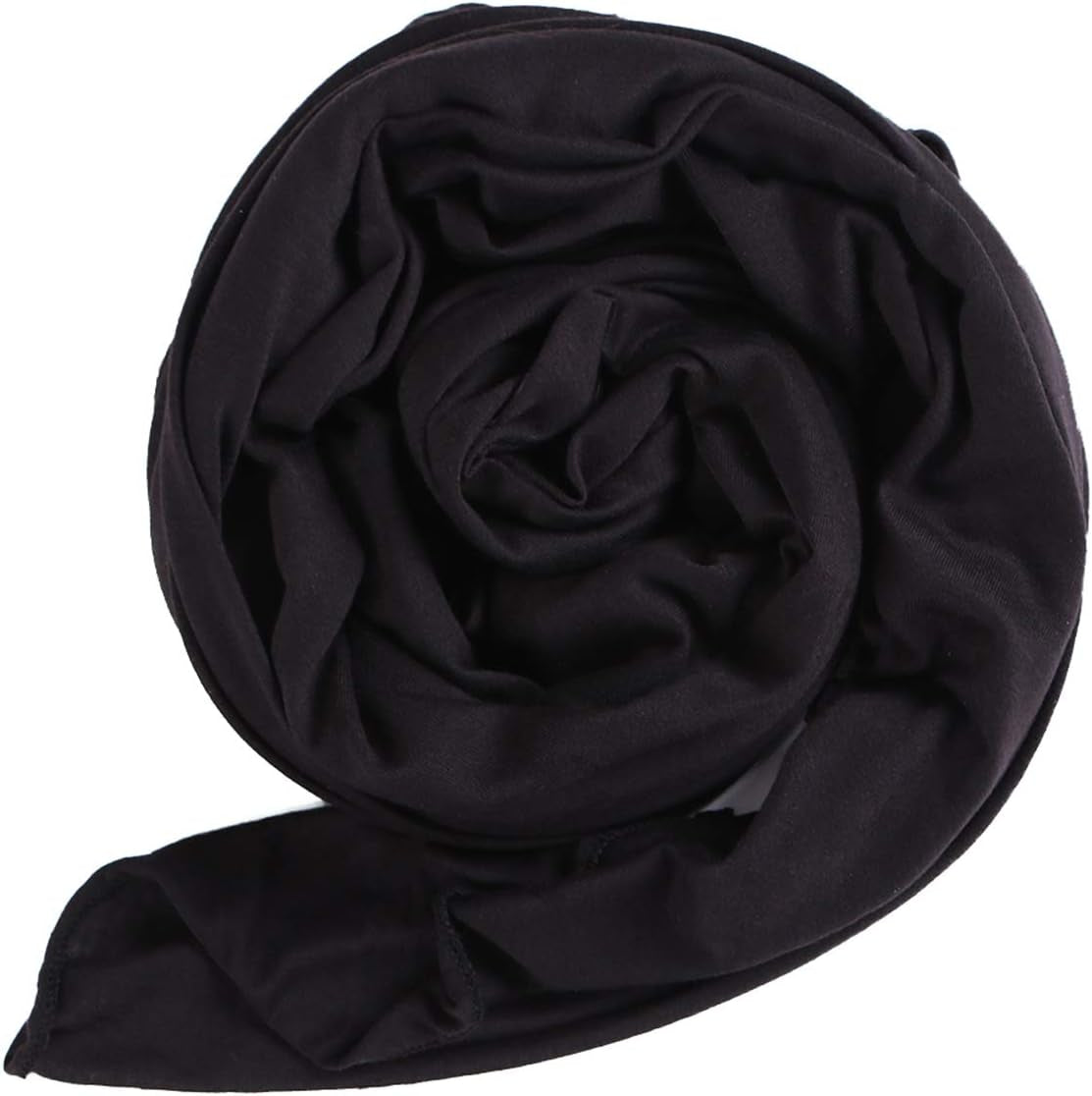4 Stück Stretch Jersey Turban Head Wrap Knit Headwraps Urban Hair Scarf Solid Color Breathable Ultra Soft Extra Long Head Band Tie for Women