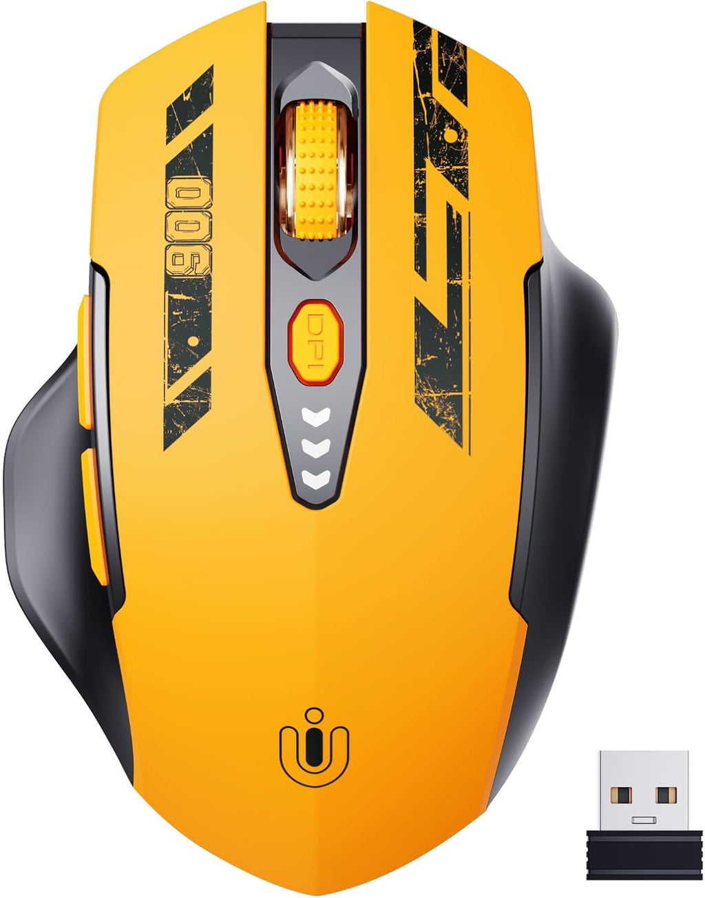 Uineer Kabellose Maus, 2,4 Ghz Usb-Funkmaus, Batteriestandsanzeige | Wiederaufladbare Ergonomische Funkmaus Mit 4 Einstellbaren Dpi-Stufen, Für PC Und Laptop, Büro, Homeoffice Und Gaming