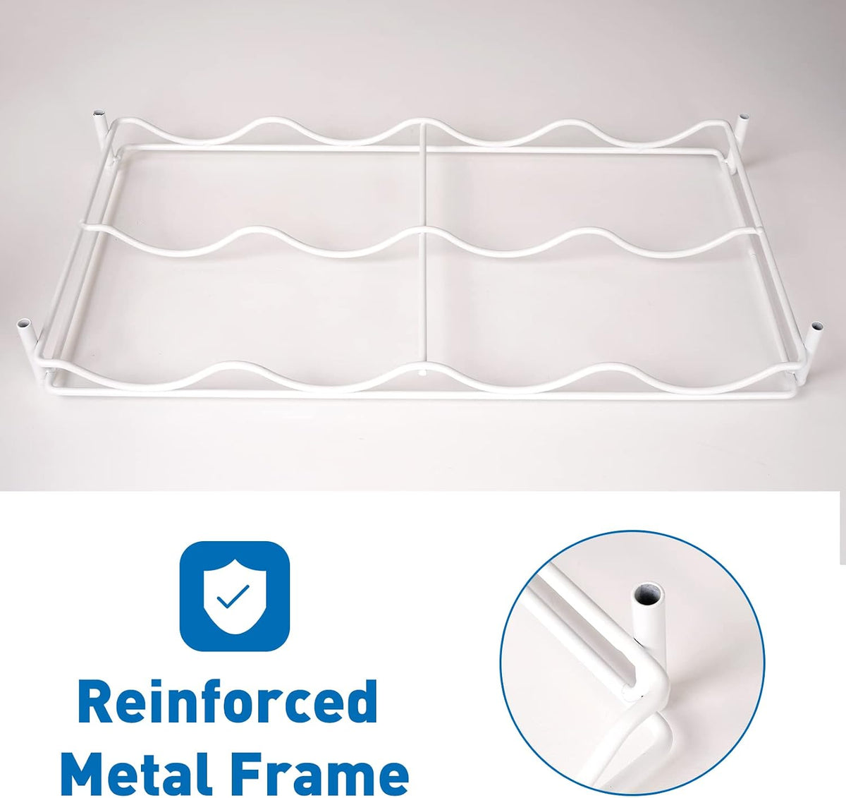 Puricon Water Bottle Shelf Organizer, Weiß, M