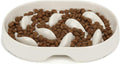 PETTOM anti Schling Napf Katze, Slow Feeder, Oval, 19 X 14 Cm, Weiß | Gesundheitsförderndes Design Mit Rutschfestem Boden, Ultra-Dauerhaft & Leicht Zu Reinigen, Ideal Für Alle Katzengrößen