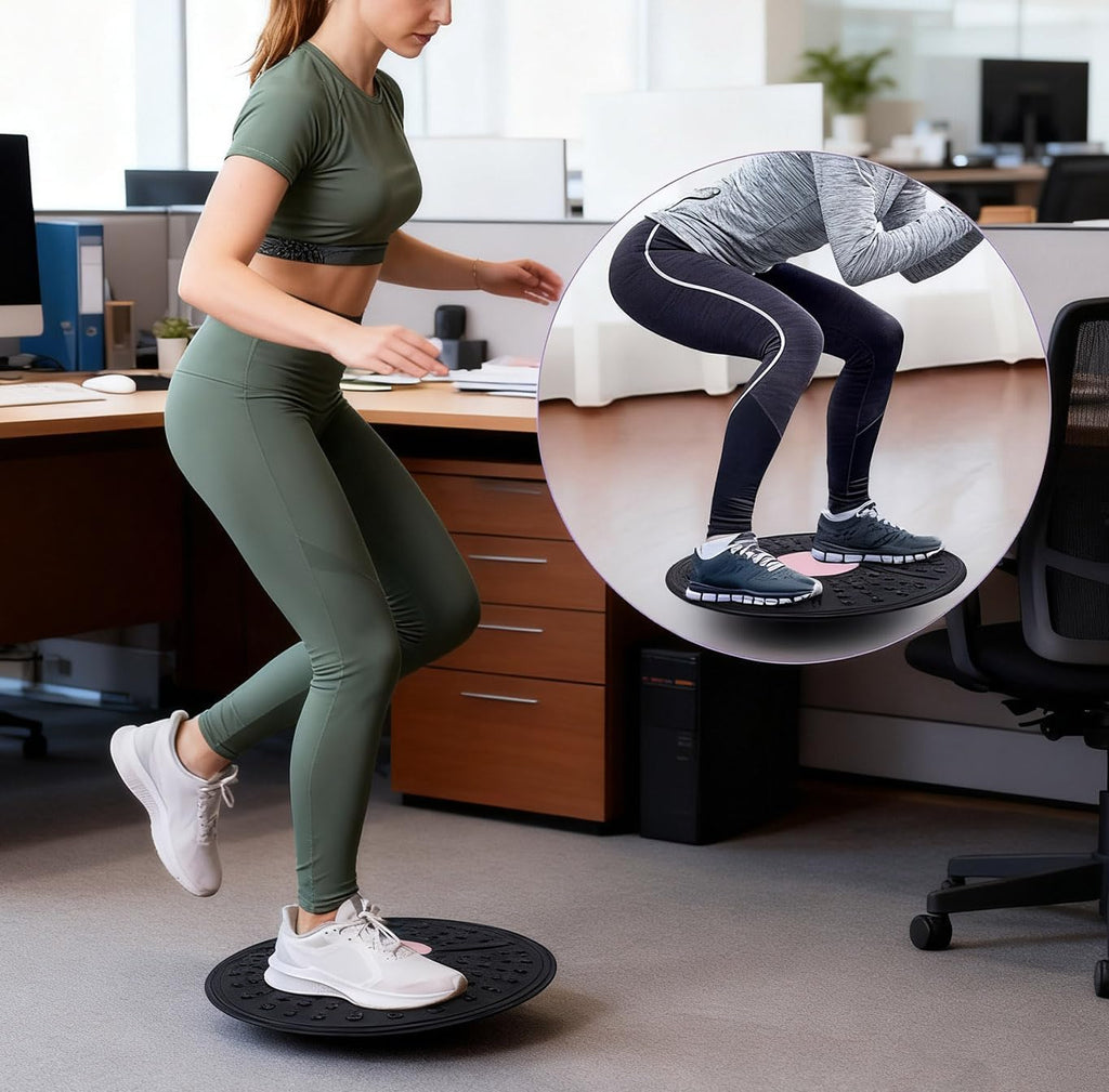 Balance Board, Wackelbrett Ø 30Cm, Balance Board Rund,Tragbare Übungsgeräte Büro Übungsgeräte, Für Zuhause, Büro Und Fitnessstudio(Rosa)
