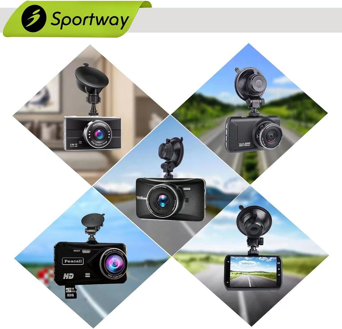 Sportway S501 Dash Cam Saugnapfhalterung (5. Generation), Austauschbares Gelenk Für CHORTAU Oldshark NIUTA Boogiio ORSKEY Abask Und Die Meisten Anderen Dash Cameras Im Auto