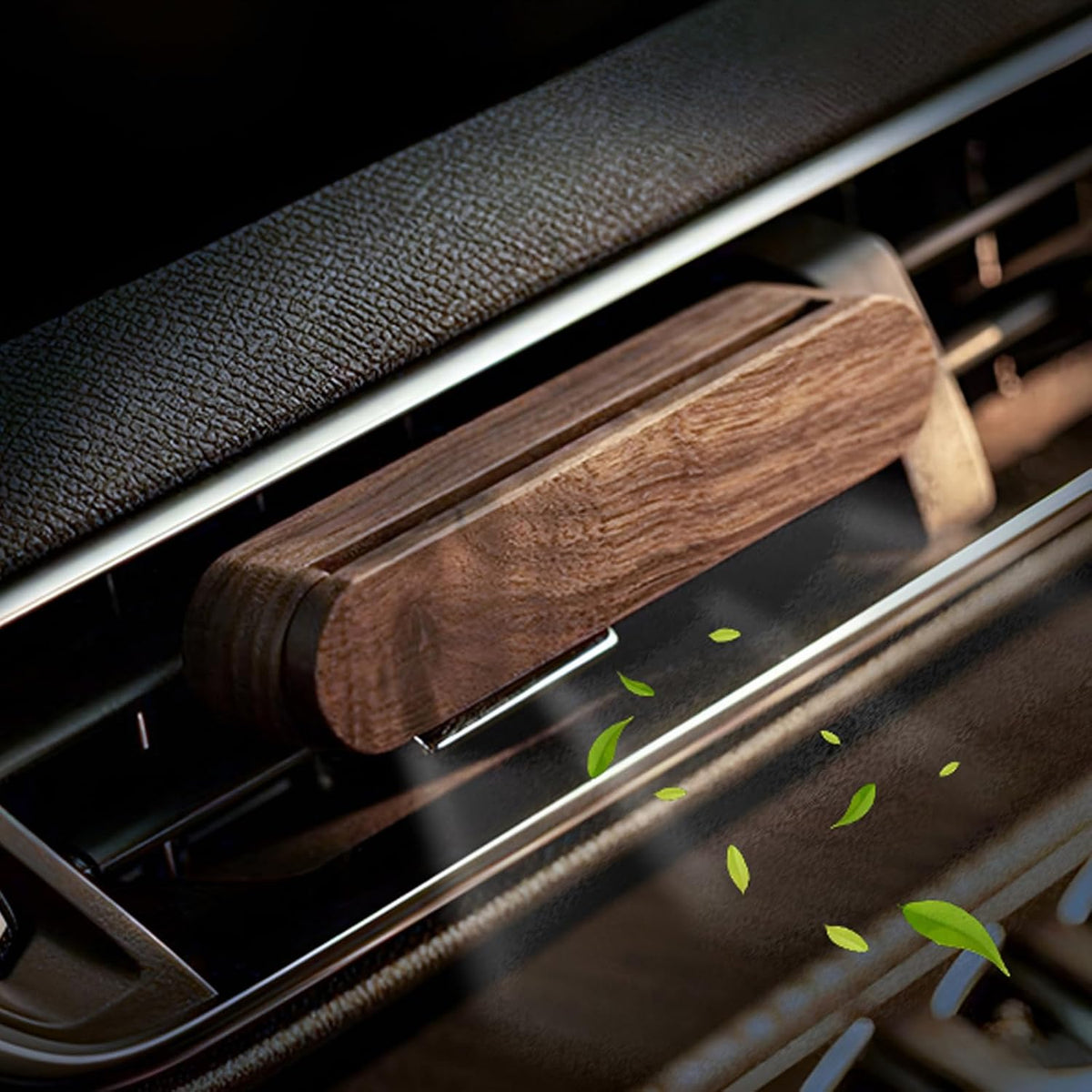 Auto Lufterfrischer 2 Stück Auto Diffusor Für Ätherische Öle Holz Auto Duft Innenraum Auto Vent Diffuser Mit 8 Nachfüllauflagen Für Mehr Fahrspaß Und Fahrfreude (Ohne Öl)