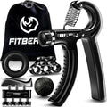 Fitbeast Handtrainer Fingertrainer, Griffkraft Trainer Trainingsset - 5Er-Pack, Verstellbarer Grip Trainer, Finger Trainingsgerät, Handgelenk Trainer, Trainingsring & Stressabbau-Griffkugel