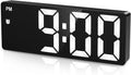 Criacr Digitale Uhr, LED Wecker Digital Mit Großanzeige, Datum, 12/24HR, DST Funktion, Snooze, 4 Helligkeit Regelbar, Typ-C/Batteriebetrieben Tischuhr Digital Für Nachttisch & Schreibtisch