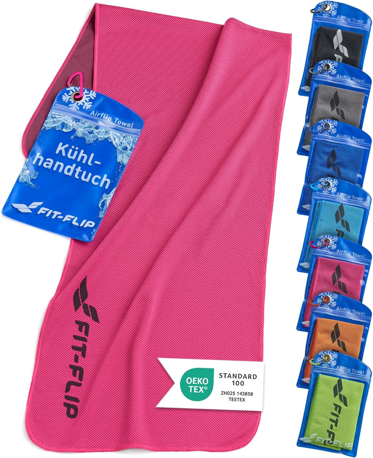Fit-Flip Kühltuch Aus Mikrofaser Für Nacken Und Hals