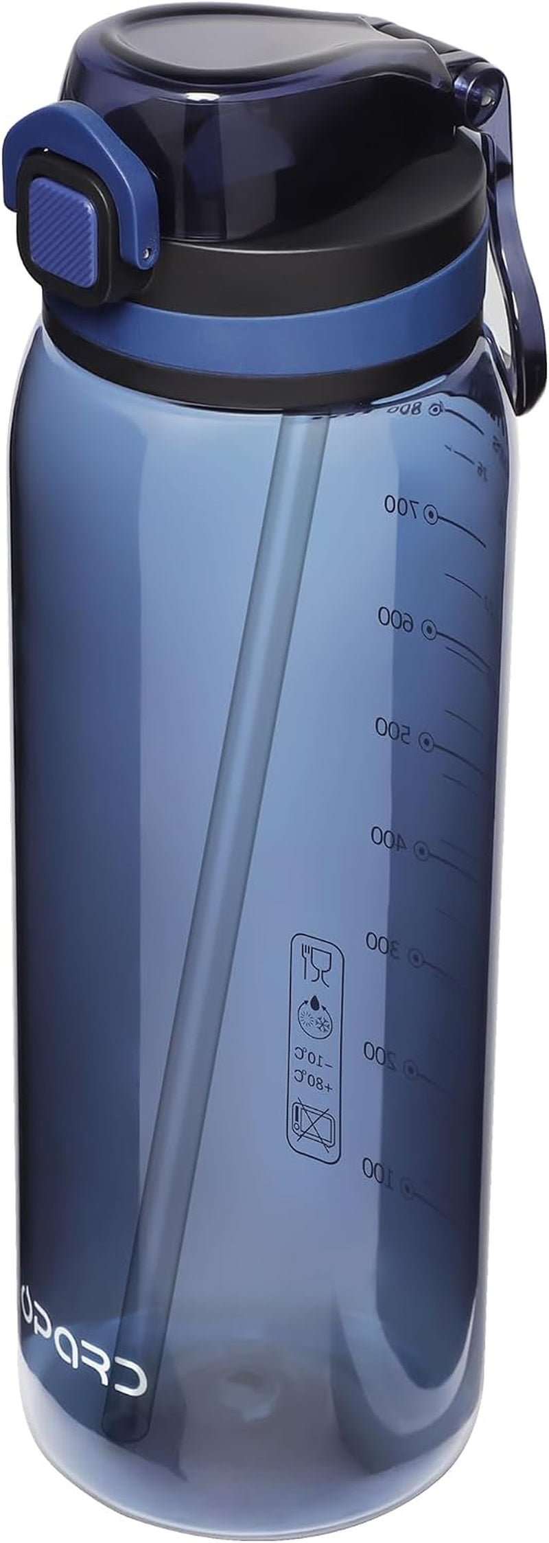 Opard Trinkflasche 1L, Kohlensäure Sprudel Geeignet, Auslaufsicher, Tritan Water Bottle, Bpa-Frei, Wasserflaschen, Drinking Bottle, Sporttrinkflasche, Gym, Fitness, Getränkeflasche