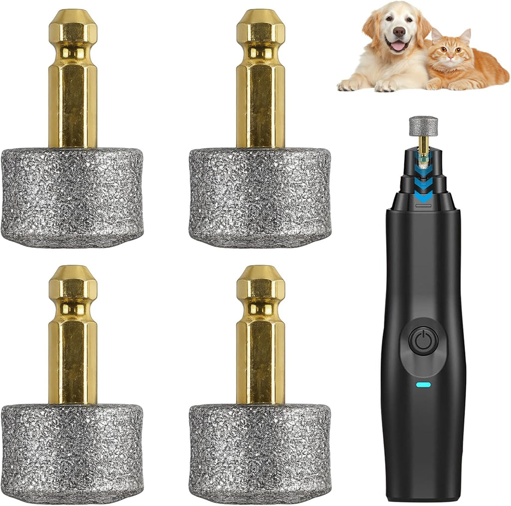 4 Stück Hunde Nagelschleifer Ersatzköpfe Für Krallenschleifer Und Dog Nail Grinder,Integrierter Schleifkopf Für Die Meisten Marken,Hocheffizient, Sicher Und Langlebig