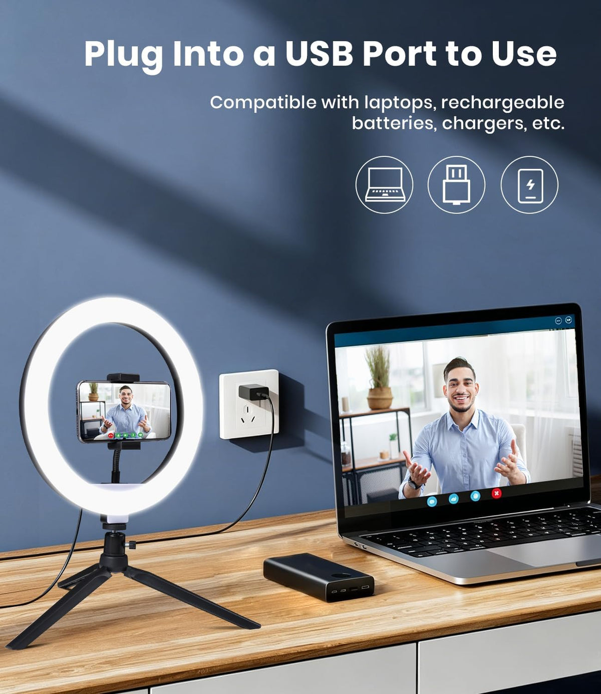 10" Ring Light Avec Trépied, Anneau Lumineux Professionnel Avec Télécommande Wireless,3 Modes De Lumière & 10 Niveaux De Luminosité, Lumière Téléphone Selfie Pour Tiktok/Youtube/Diffusion En Direc