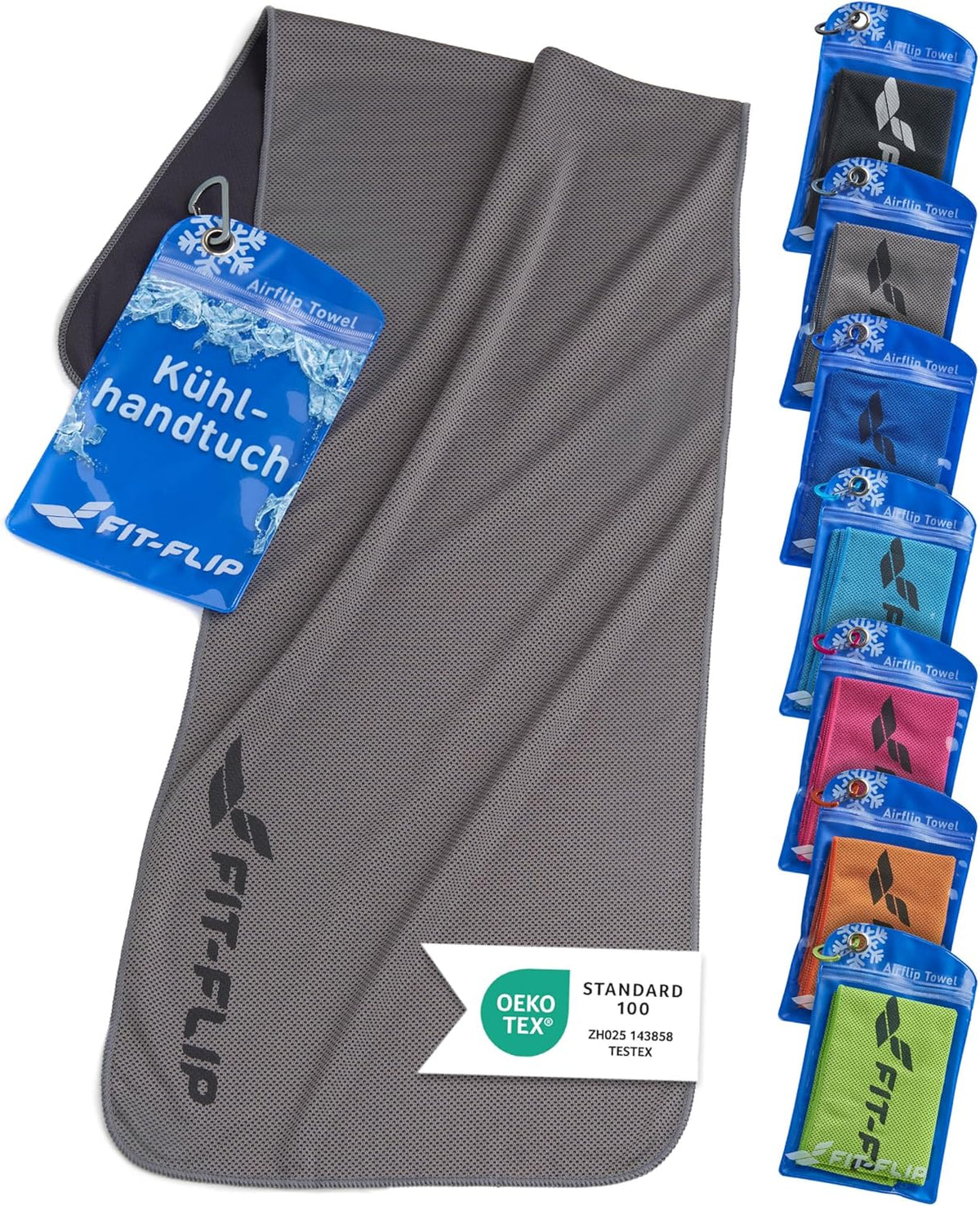 Fit-Flip Kühltuch Aus Mikrofaser Für Nacken Und Hals