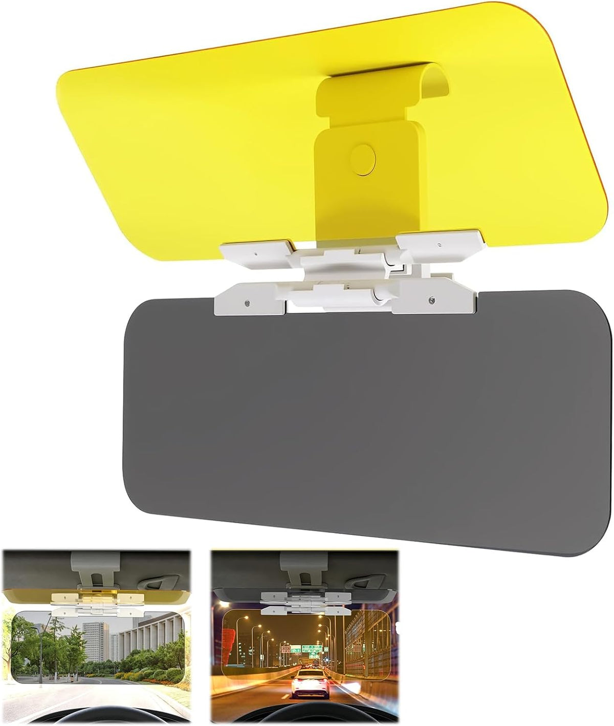 2-In-1 Sonnenblende Auto Windshield Sunshade Nacht Car Sun Shade | Kontrastverstärker Sichtschutz Gegen Sonne Scheinwerfer Windschutzscheibenblende anti Blendung Für SUVS Lkws