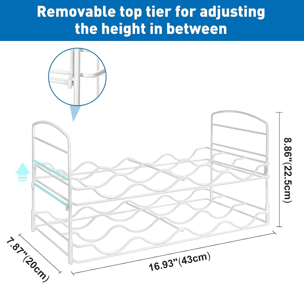 Puricon Water Bottle Shelf Organizer, Weiß, M