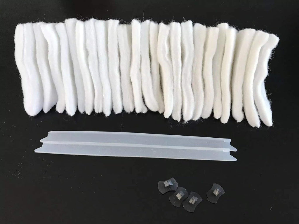 24Pcs Cotton Pads Replacements Kit for Magnetic Window Cleaner Double Side Glass Cleaning Brush