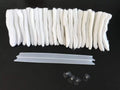 24Pcs Cotton Pads Replacements Kit for Magnetic Window Cleaner Double Side Glass Cleaning Brush