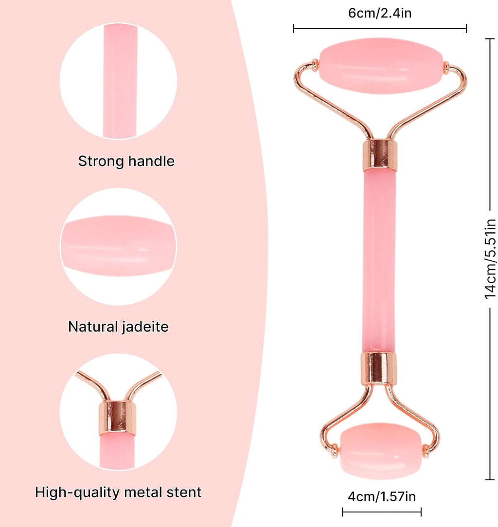 Gua Sha-Massage-Kit, Gua Sha Stein, Natürlicher Jade-Gesichtsroller Und Gua Sha Stein Für Effektive Gesichtsmassage, Hautstraffung Und Reduzierung Von Augenschwellungen, Premium Jade Massagewerkzeug