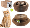 Kratzbrett Katze, Magic Organ Cat Scratching Board Für Den Drinnen Draußen | 2-In-1 Cat Kratzbrett Mit Glöckchen, Selbstbeschäftigung, Zusammenklappbares Interaktives Katzenspielzeug Recycelbar