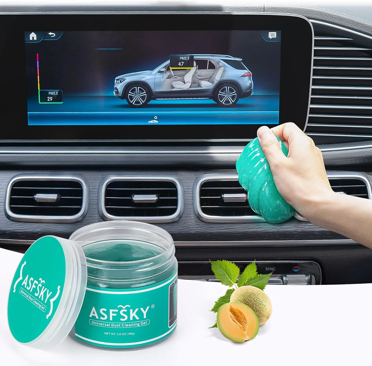 ASFSKY Tastatur Reiniger Gel, Reinigungsgel Für Auto Innenraum Reiniger | Reinigungsschleim Universeller Staubreiniger Für Auto, Computer, Drucker, Kameras (Grün)