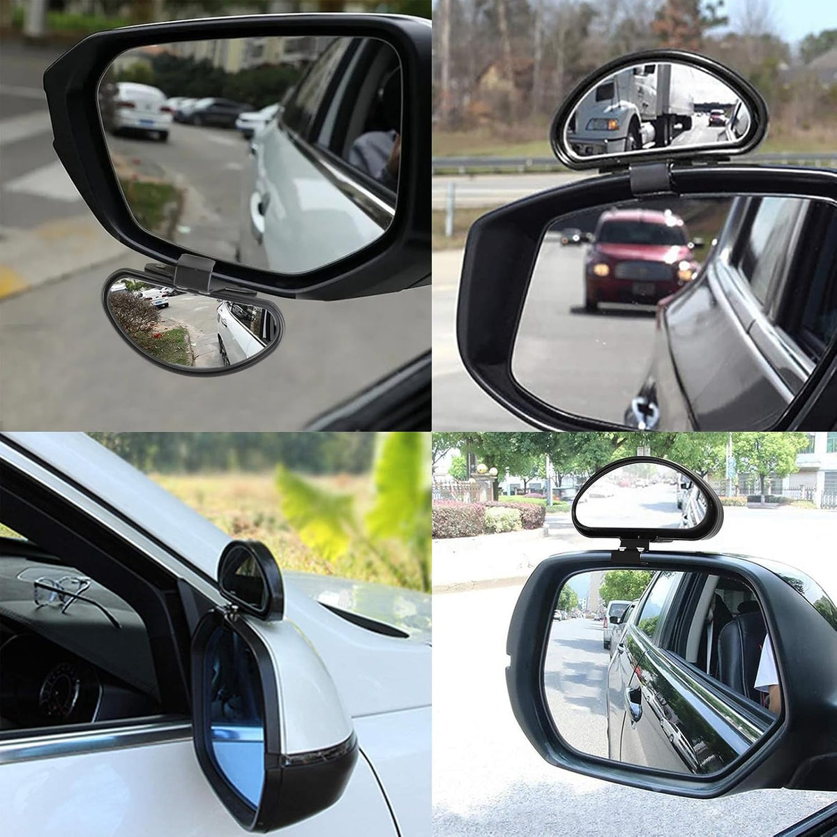 Toter Winkel Spiegel Auto Blind Spot Spiegel,Weitwinkelspiegel,Trainer Rückspiegel, Auto-Sicherheits-Hilfsspiegel,Einstellbar Rückspiegel Für Autos, Lkws, Suvs