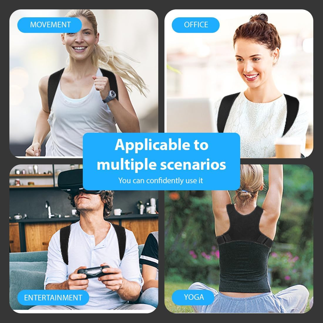 1 Stück Rückenstützgürtel, Rücken Geradehalter, Haltungskorrektur Rücken Damen, Haltungskorrektur Rücken Herren, Posture Corrector Men