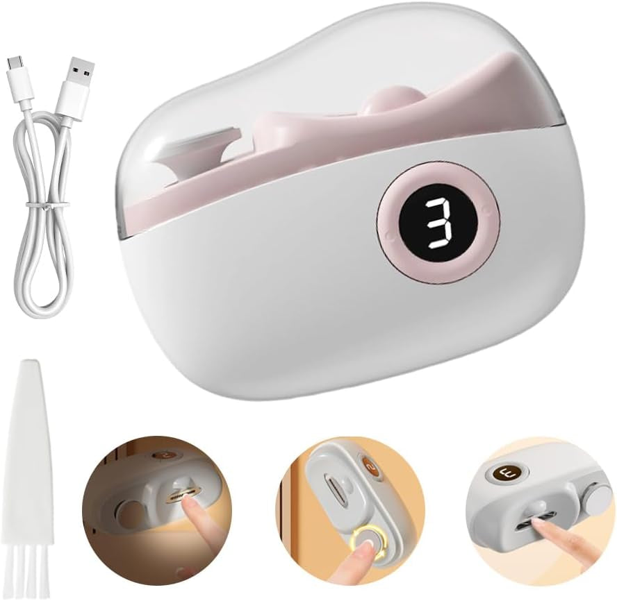 3 in 1 Elektrischer Nagelknipser,Nagelschere Elektrisch,Elektrischer Nagelschleifer,Nageltrimmer,Electric Nail Clipper,Automatischer Nagelschneider Und Schleifend Aufbewahrung