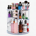 Make up Organizer Drehbar 360°, 6-Stufiger Adjustable Schminktisch Organizer, Größer Kosmetik Aufbewahrung Für Lippenstift Makeup Brush, Transparent Makeup Organizers Für Badezimmer Schlafzimmer