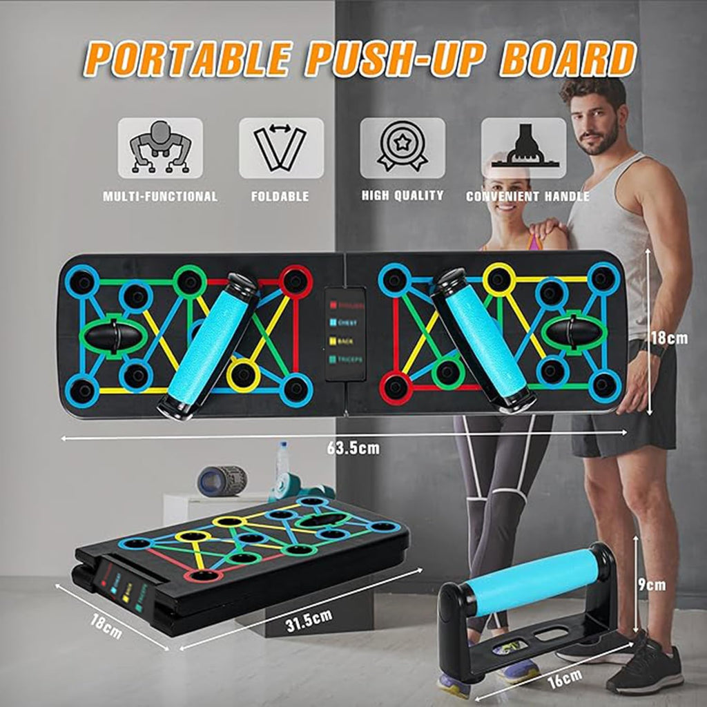 Liegestütze Brett, 17 In1 Multi-Funktions Heimtrainingsgeräte Push up Board Faltbar Tragbare Presswerkzeuge Übungsbrett Effektiv Trainieren Die Muskeln Für Männer Frauen