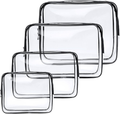 Clear Travel Toiletry Bags – TSA-Approved Transparent PVC Wash Bags for Women & Men (1, 2, 3 or 4 Pack)