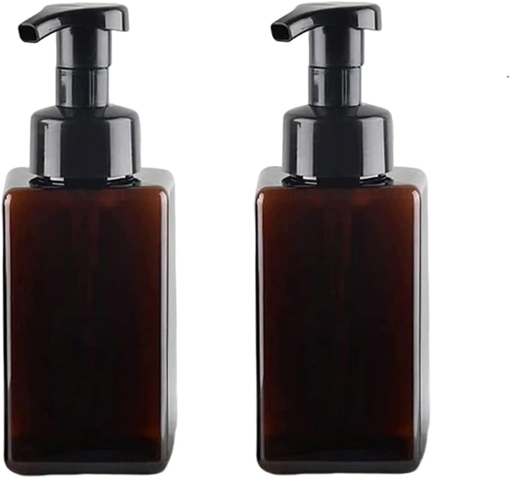 Schaumseifenspender, Quadratisch, Nachfüllbar, 450 Ml, Petg-Kunststoff, Bpa-Frei, Für Shampoo, Duschgel, Flüssigseife, Küche, Bad, Krankenhaus, 2 Stück
