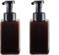 Schaumseifenspender, Quadratisch, Nachfüllbar, 450 Ml, Petg-Kunststoff, Bpa-Frei, Für Shampoo, Duschgel, Flüssigseife, Küche, Bad, Krankenhaus, 2 Stück