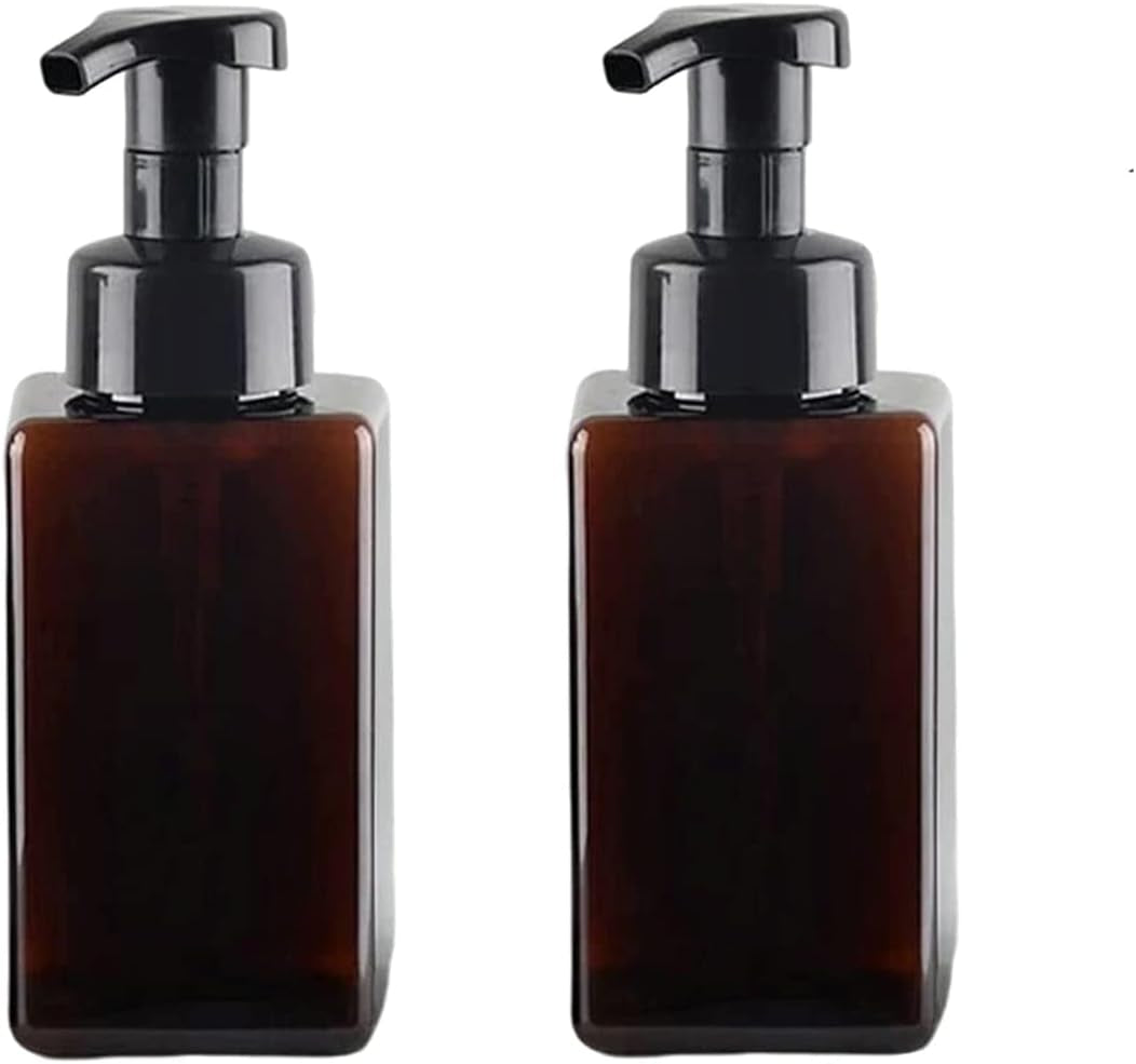 Schaumseifenspender, Quadratisch, Nachfüllbar, 450 Ml, Petg-Kunststoff, Bpa-Frei, Für Shampoo, Duschgel, Flüssigseife, Küche, Bad, Krankenhaus, 2 Stück