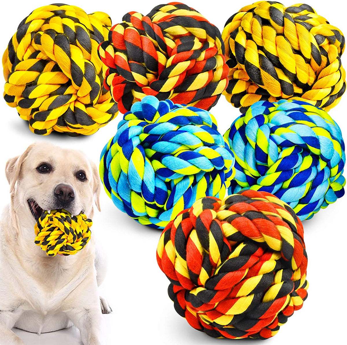 SHARLOVY Puppy Rope Toy, Dog Rope Toy for Small Dogs, Puppy Tething Toys, Cotton Interactive Tug of War Dog Toy for Puppy Langeweile, Dog Chew Toys for Aggressive Chewers Small Breed
