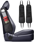 2 Stück Autositz Seitenorganisator,Auto Organizer, Auto Zubehör Innenraum | Autositz Organizer Faltbare Auto Aufbewahrungstasche Netztaschen Mit Mehreren Taschen Für Lkw,Van,Suv(Schwarz)