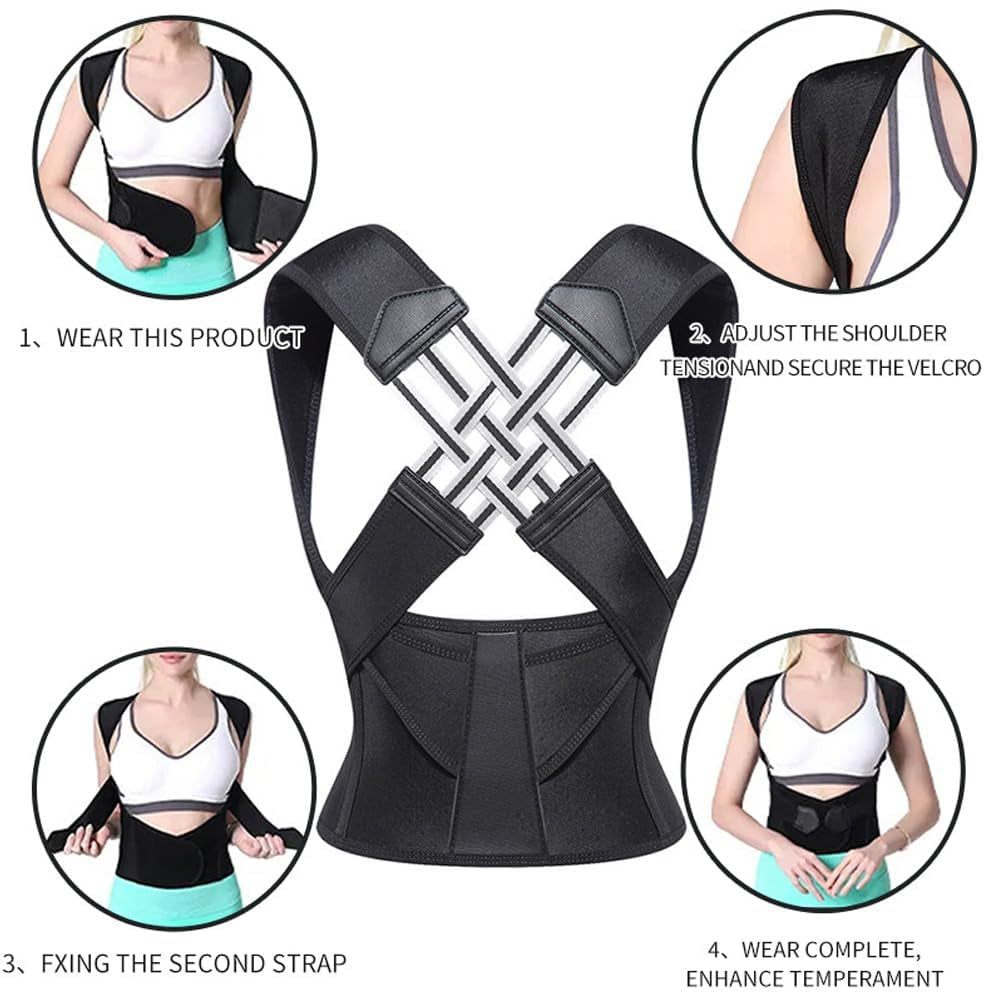 Rücken Geradehalter Komfortable Haltungskorrektur Rücken Damen Herren Verstellbare Gerader Posture Corrector Atmungsaktive Schultergurt Gerader Rücken Gurt Für Rücken Hals Und Schulter