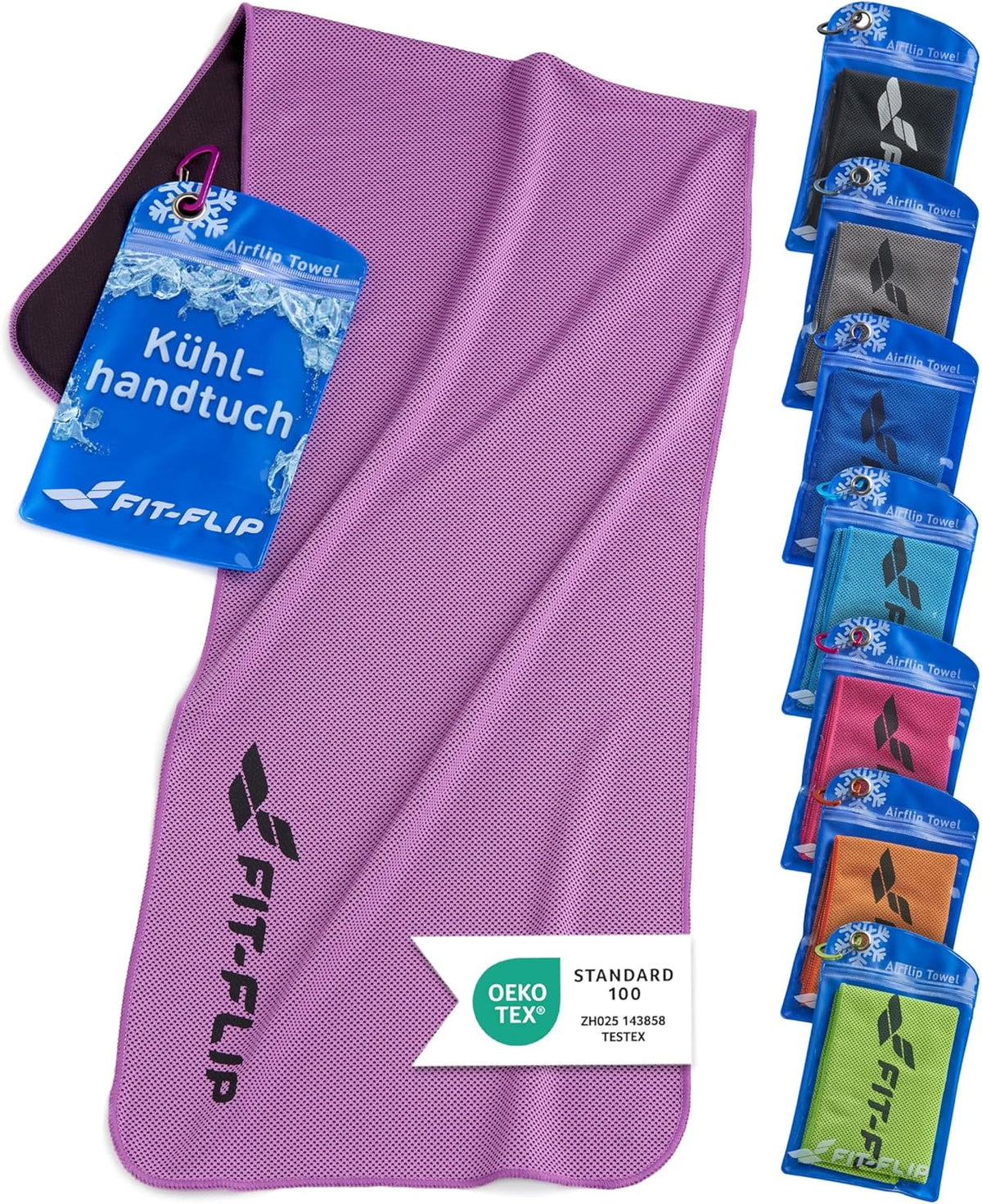 Fit-Flip Kühltuch Aus Mikrofaser Für Nacken Und Hals