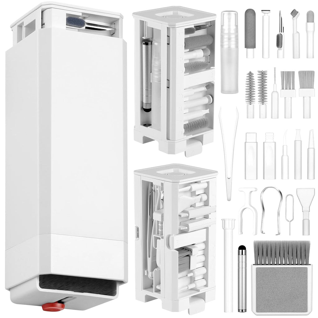 32 in 1 Tastatur Reinigungsset, Kopfhörer Reinigungsset Für Airpods Mit Bürste Und Spray, Keyboard Cleaner Für Laptop, Handys, PC Monitor, Kamera