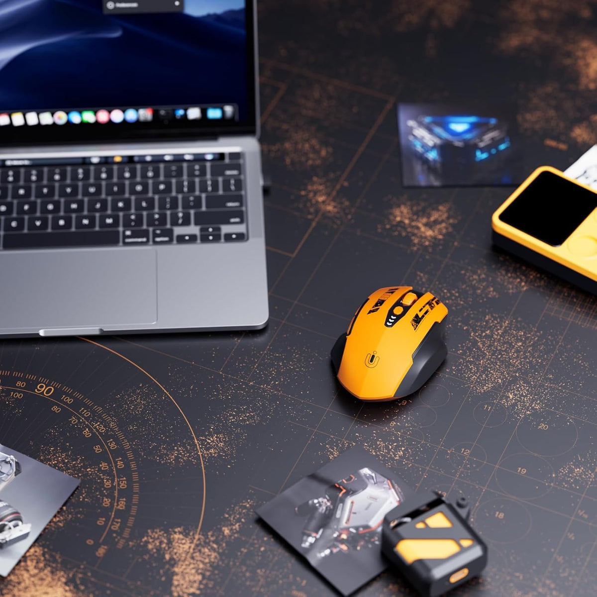 Uineer Kabellose Maus, 2,4 Ghz Usb-Funkmaus, Batteriestandsanzeige | Wiederaufladbare Ergonomische Funkmaus Mit 4 Einstellbaren Dpi-Stufen, Für PC Und Laptop, Büro, Homeoffice Und Gaming