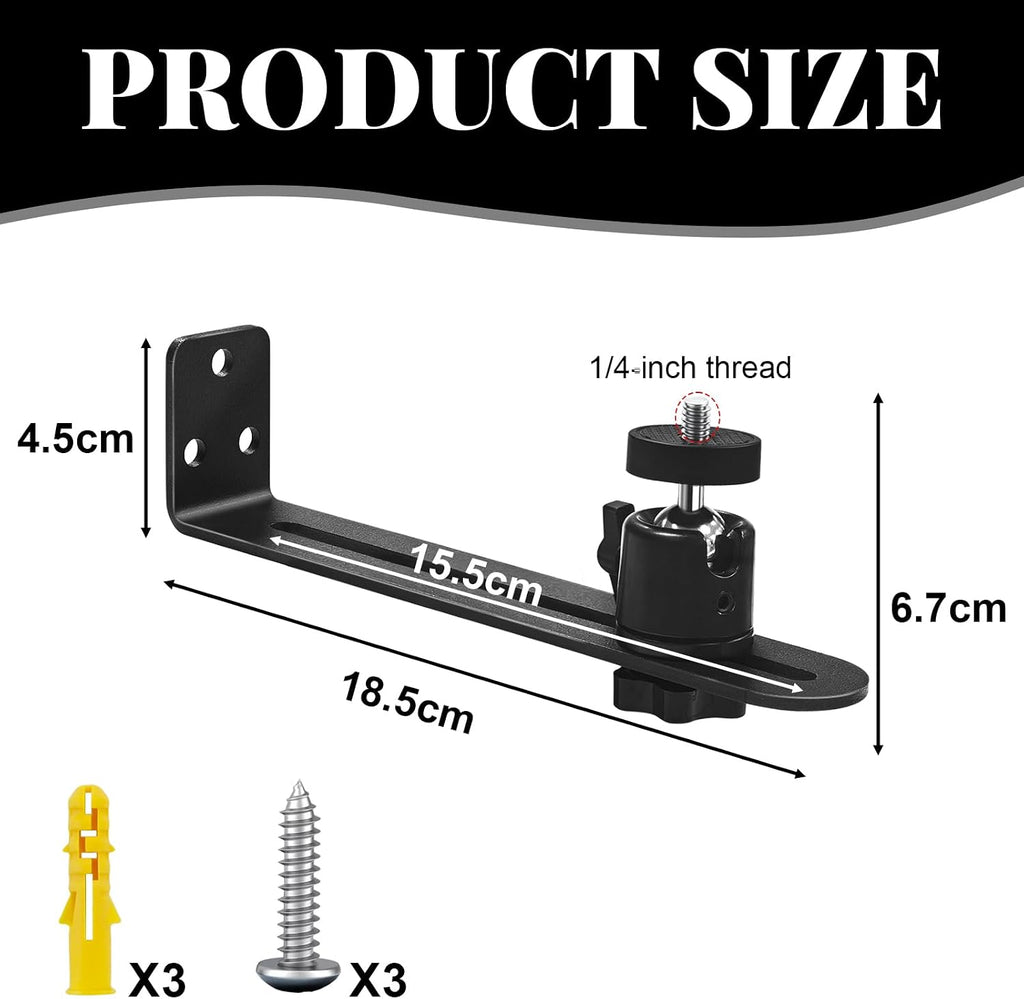 Beamer Halterung Wand, Beamer Projektor Halterung, 360° Drehbar Projector Mount, Beamer Deckenhalterung Mit 1/4 Gewinde, Metall Projector Stand Für Büro, Heimkino, Spielzimmer