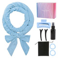 Neu Lockenwickler Locken Ohne Hitze,Heatless Curls Band Samt Über Nacht Mit Haarnadel Rutschfest DIY Hair Curler No Hea Set Haarband Wave Formers Für Mittleres Langes Haar Blau