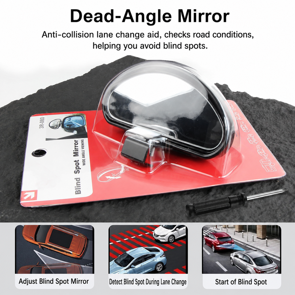 Blind Spot Mirror – Wide Angle Convex Safety Mirror for Cars