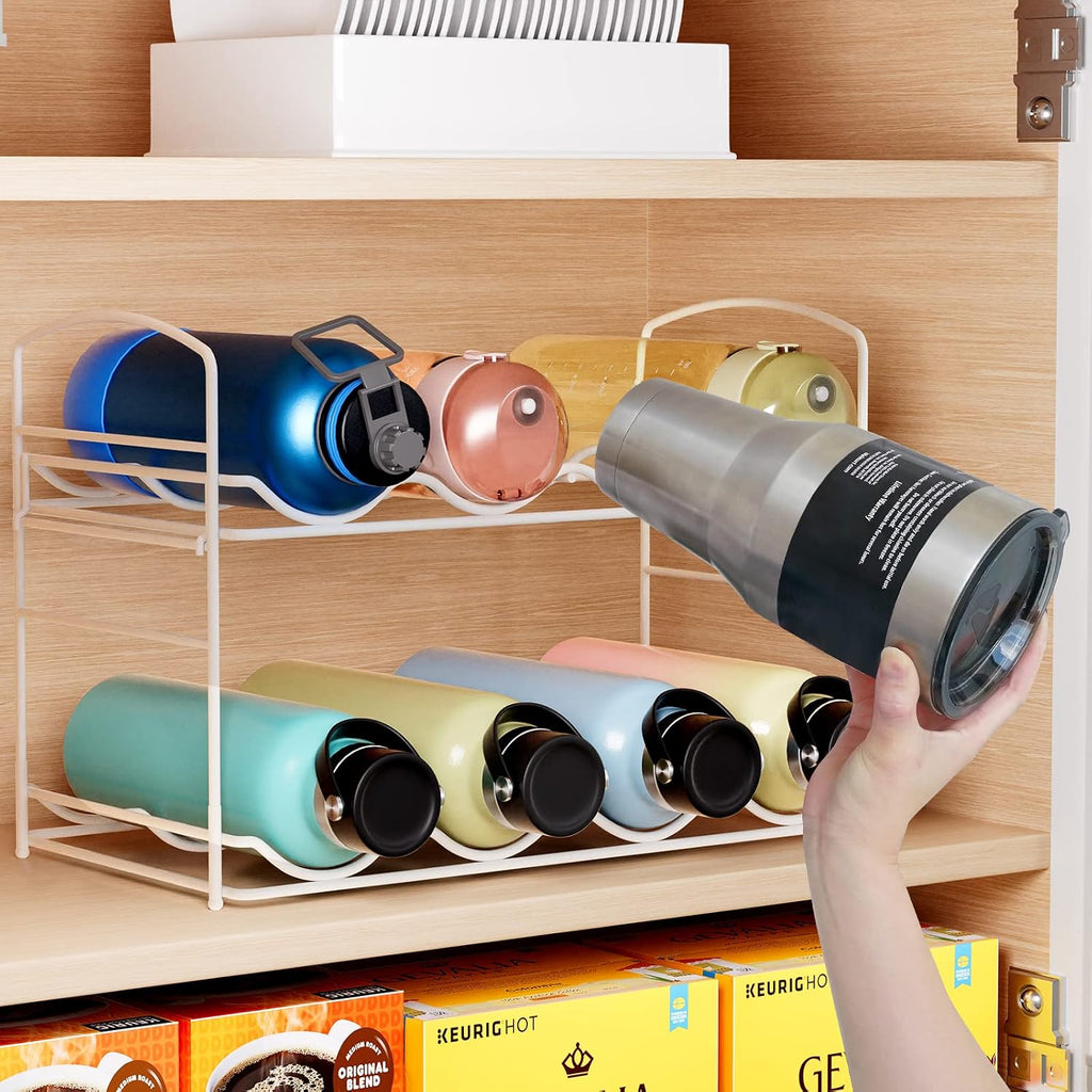 Puricon Water Bottle Shelf Organizer, Weiß, M