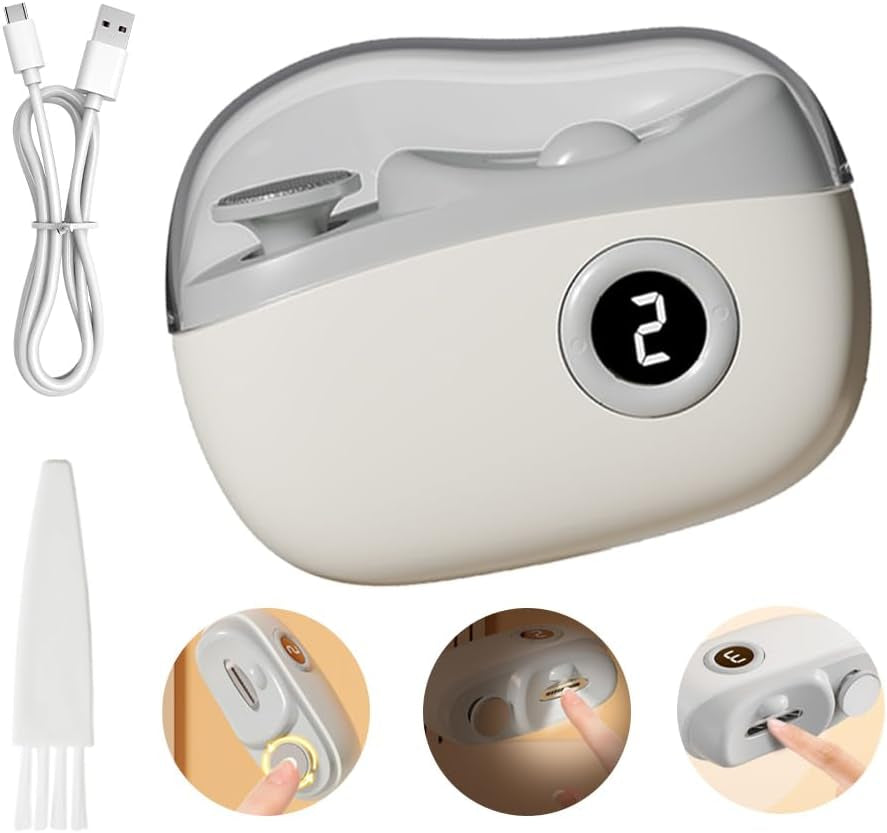 3 in 1 Elektrischer Nagelknipser,Nagelschere Elektrisch,Elektrischer Nagelschleifer,Nageltrimmer,Electric Nail Clipper,Automatischer Nagelschneider Und Schleifend Aufbewahrung