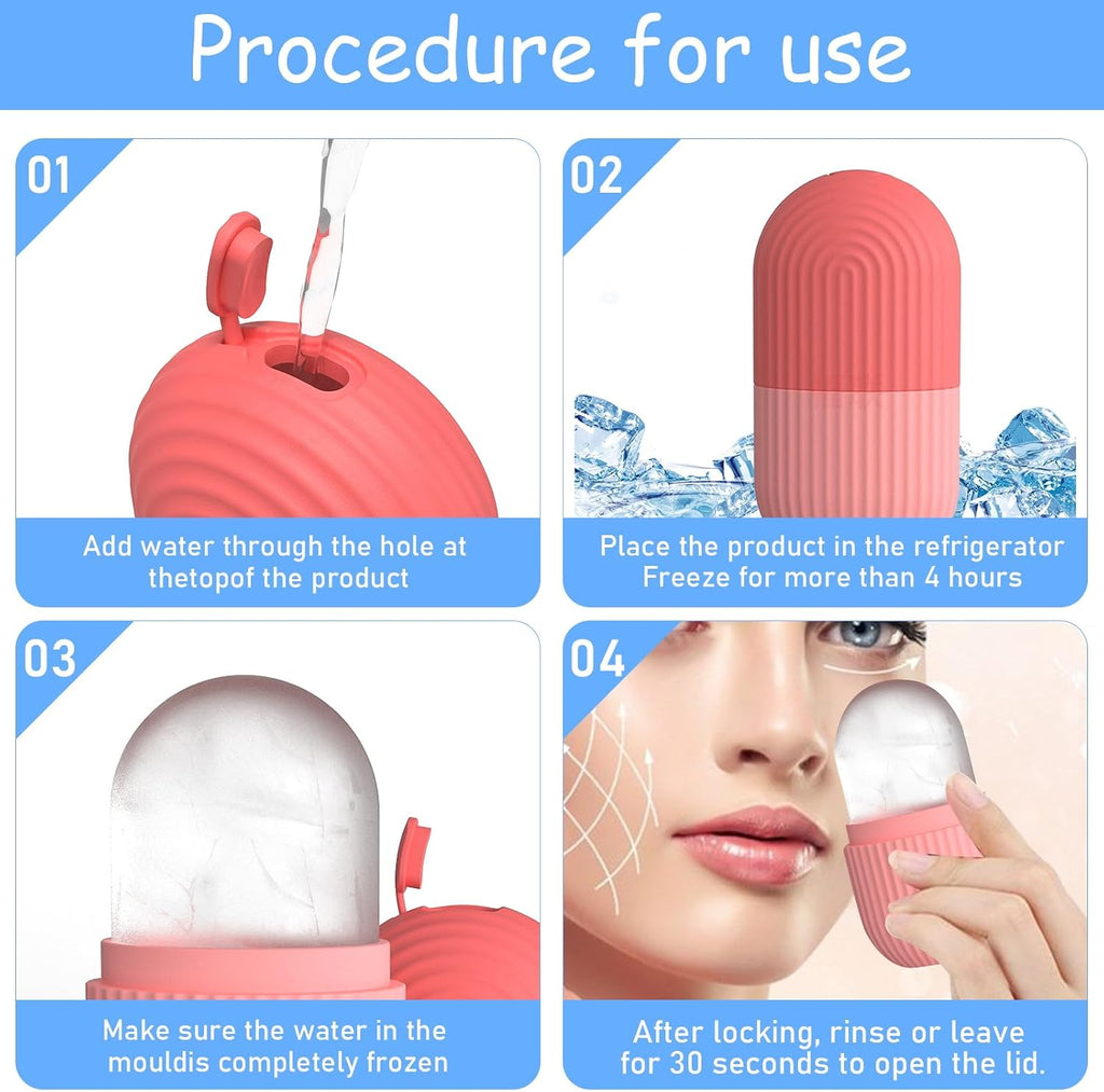 3Er-Pack Eisroller Gesicht,Face Ice Roller,Gesichtsmassage | Gesichtsentschwellung,Beauty Skincare Für Hautpflege,Kühlend Beruhigend,Essential Für Strahlende Haut