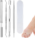Ylinwtech 4 Stück Pediküre Werkzeuge,Metall Nagelfeilen,Nail File Set,Foot Care & Leisure Eignet Sich Zum Abschleifen Der Füße Und Zur Reinigung Von Dicker Fußhaut